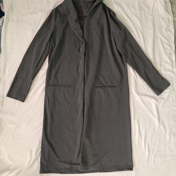 NWOT MIND CODE Long Gray Cardigan - Picture 3 of 7